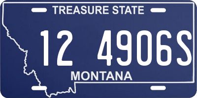MT license plate 124906S