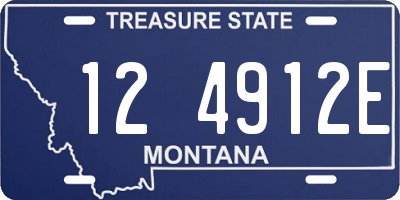 MT license plate 124912E