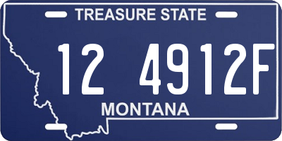 MT license plate 124912F