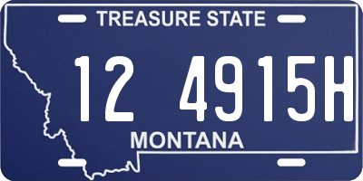 MT license plate 124915H