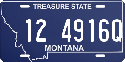MT license plate 124916Q