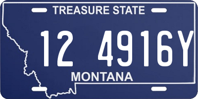 MT license plate 124916Y