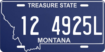 MT license plate 124925L