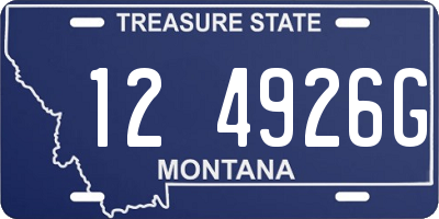 MT license plate 124926G