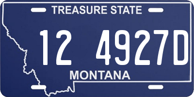 MT license plate 124927D