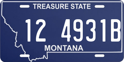 MT license plate 124931B