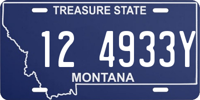 MT license plate 124933Y
