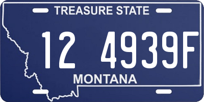 MT license plate 124939F