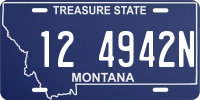 MT license plate 124942N
