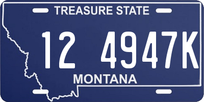 MT license plate 124947K