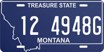 MT license plate 124948G