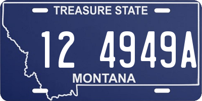 MT license plate 124949A