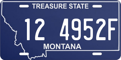 MT license plate 124952F