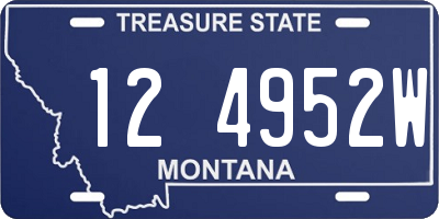 MT license plate 124952W