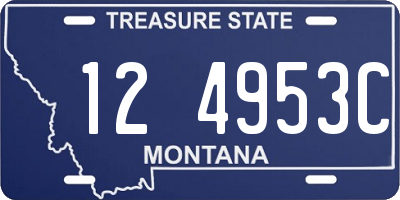 MT license plate 124953C