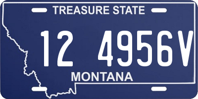 MT license plate 124956V