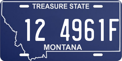MT license plate 124961F