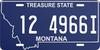 MT license plate 124966I