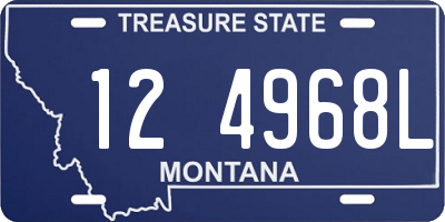 MT license plate 124968L