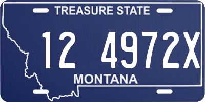 MT license plate 124972X