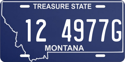 MT license plate 124977G