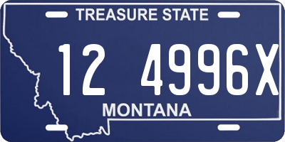 MT license plate 124996X