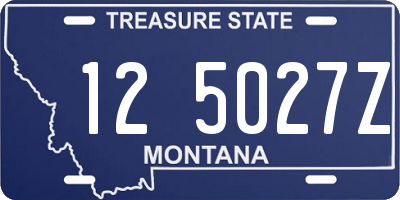MT license plate 125027Z