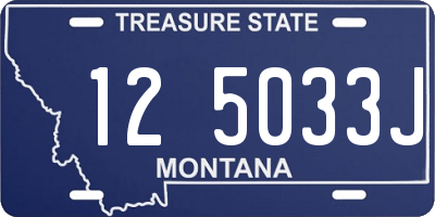 MT license plate 125033J