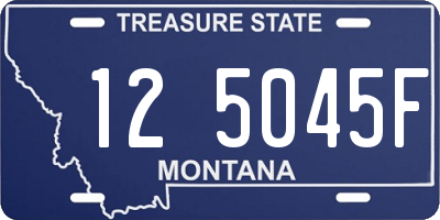 MT license plate 125045F