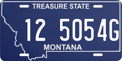 MT license plate 125054G