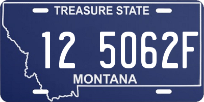 MT license plate 125062F