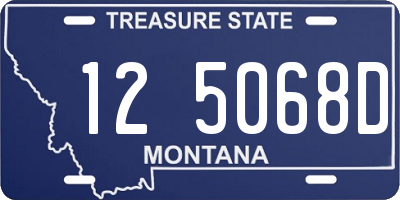 MT license plate 125068D