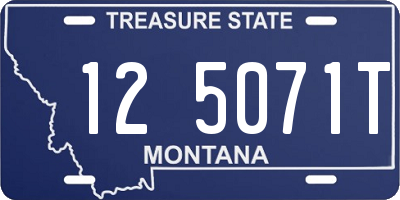 MT license plate 125071T