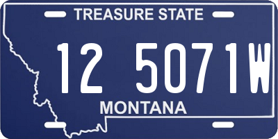 MT license plate 125071W
