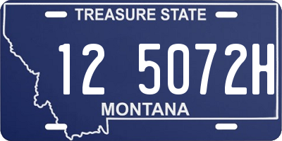 MT license plate 125072H