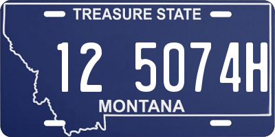 MT license plate 125074H