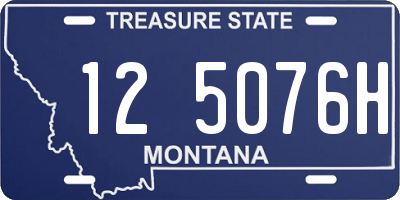 MT license plate 125076H