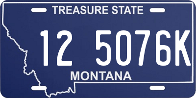 MT license plate 125076K