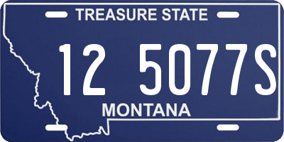 MT license plate 125077S