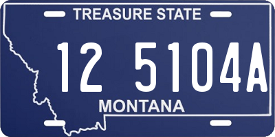 MT license plate 125104A