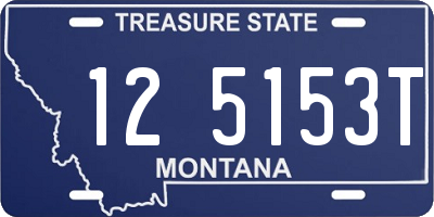 MT license plate 125153T