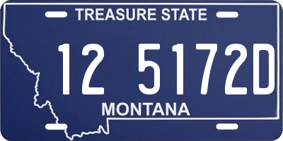 MT license plate 125172D
