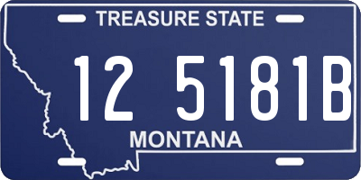 MT license plate 125181B