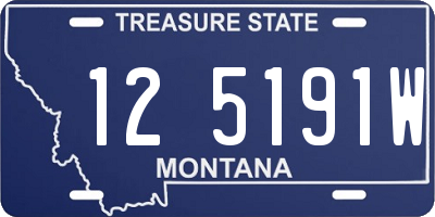MT license plate 125191W