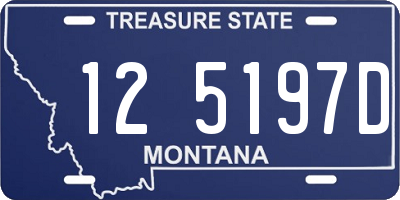 MT license plate 125197D
