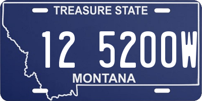 MT license plate 125200W