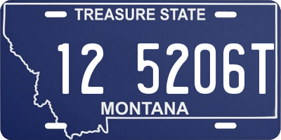 MT license plate 125206T