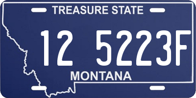 MT license plate 125223F