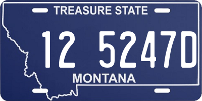 MT license plate 125247D