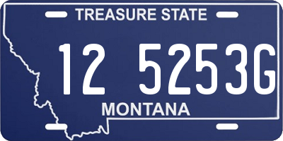 MT license plate 125253G